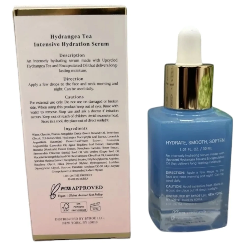 BYROE Hydrangea Tea Intensive Hydration‎ Serum - Vegan & Clean